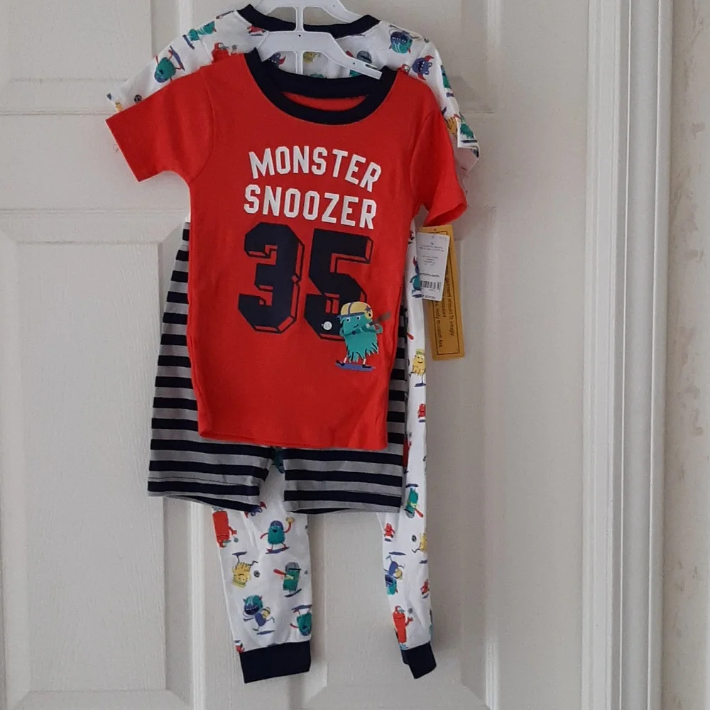 NWT 5T (3) 4 Piece Carters Pajama Sets